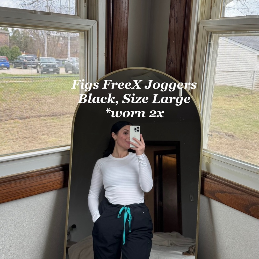 Figs FreeX Joggers with Teal Drawstring